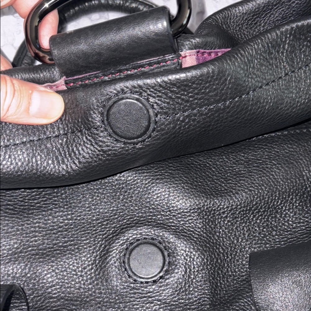 Kooba Elegant Black Leather Handbag with the long strap and magnetic closure - Picture 15 of 15